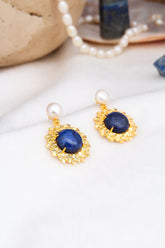 Pearl & Saphire Boucles d'oreilles